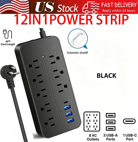Power strip surge protector - us,